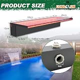 LONGRUN Bluetooth Acrylic Pond Waterfall Kit 60cm 7 Color LED Lights view 5