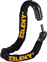 ZELENY Bike Lock with 3ft Chain 5-Digit Combination High Security view 1