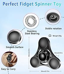 ATESSON Fidget Spinners Toy,Ultra Durable Stainless