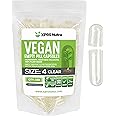 XPRS Nutra Size 4 Empty Capsules - 100 Count Small Empty Vegan Capsules - Clear Vegetarian Empty Pill Capsules- DIY Vegetable Capsule Filling- Veggie Pill Capsules