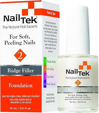 NailTek Foundation II Base Coat .5 oz - Fills Ridges Strengthens Nails