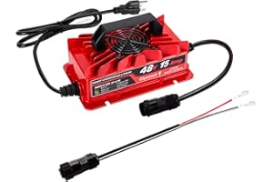 Ciyosmil 48V 15A Lithium Battery Charger, 58.4V 15A Lifepo4 Lithium Battery Chgarger,IP65 Waterproof, for 48V (51.2V) Litium Battery, Ideal for Golf Carts, Electric Outboards, Boats, and Home