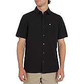 Quiksilver Men's Regular Fit Premium Cotton Short Sleeve Button Down Seersucker Shirt
