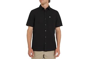 Quiksilver Men's Premium Cotton Short Sleeve Button Down Seersucker Shirt