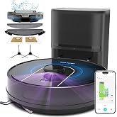 Bagotte Robot Vacuum and Mop Combo,6000Pa Robotic Vacuum Cleaner with LiDAR Navigation,Self-Emptying Station for 90 Days Hands-Free,Wi-Fi/App/Voice Control,for Carpets&amp;Hard Floors
