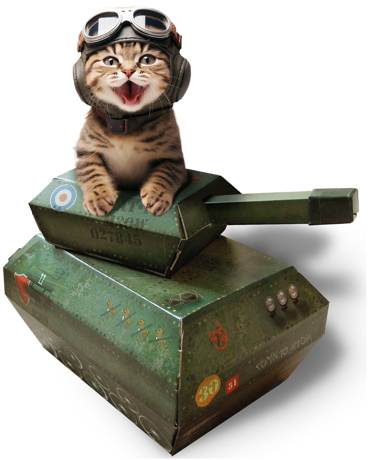 Suck UK Cardboard Classics Cat Playhouse Tank