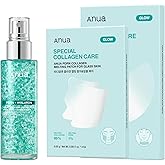Anua PDRN Collagen Plumping & Firming Care Set, PDRN Salmon DNA Glow Serum Spray, Collagen Patch Neck & Facial Fine Line, Face Mist & Melting Duo for Perfect Home Care, Korean Skincare Set