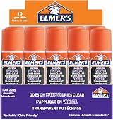 Elmer's Disappearing Purple Glue Sticks 22g 10 Count Washable, Dries Clear