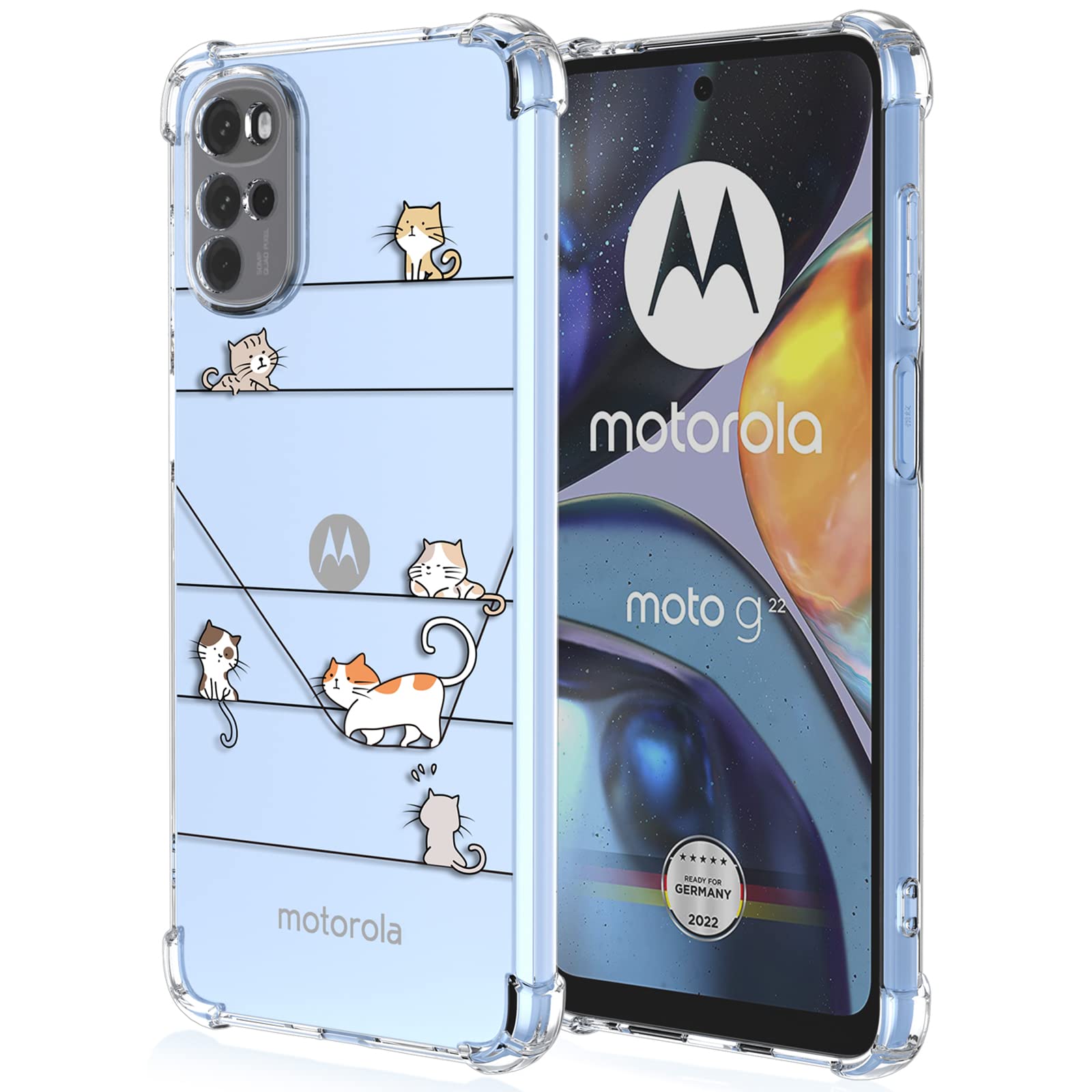 XINYEXIN Case for Oppo A77 5G / Realme Narzo 50 5G, Painting Flower Pattern Clear Case Soft TPU Silicone Case Slim Shockproof Bumper Girl Women Phone Cover - Kitten — image 1