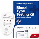 Blood Type Testing Kit (8-Type), Detect Type A, B, O, AB, or RH Blood Type | Rapidly Typing Test at Home, Accuracy Test, Get result in 10 Minute, Easy for Home Use, Individual Package, 1 Test