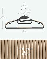 SONGMICS 20 Pcs Plastic Hangers U shaped Opening 0.5 cm Thick 41.5 cm view 7