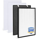 P700BB-W Replacement Filter Set Compatible with Brondell Pro Air Purifiers P700BB P7004C APP60 CANP700BB, 3-in-1 High Efficiency Filter