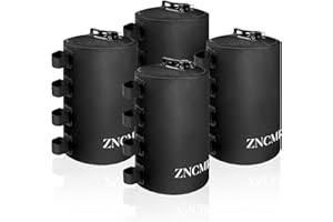 ZNCMRR Canopy Water Weight Bag 4 Pack 220 LBS Water Tent Weights Set of 4 Leg Weights for Gazebo Pop Up Canopies Tent (25L Black)