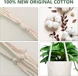 Flintronic Hanging Planters Baskets 4 Pack Cotton Rope Macrame Plant Hangers view 4