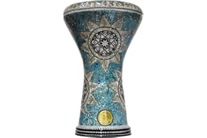 New Gawharet El Fan Drum Darbuka tabla doumbek 17/17.5 inch inlaid mother of pearl Egyptian musical instrument (Sea Star)