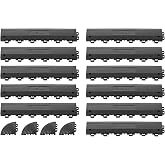 VEVOR Transition Edge Kit, 11-Piece, Durable PP Interlocking Modular Garage Floor Edging, Easy Installation, Only Compatible with VEVOR Drainage Mats, Black，Female