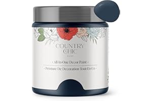 COUNTRY CHIC PAINT Country Chic All-in-One Chalk Paint for Furniture, Cabinets, Home Decor, Eco-Friendly, Matte Finish, Built-In Primer & Top Coat for Wood, Metal - Peacoat (Navy Blue) - 4 oz (118 ml)