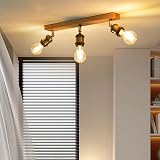 ANWIO Retro Ceiling Light Fitting 3 Way E27 Adjustable Golden Spotlight view 5