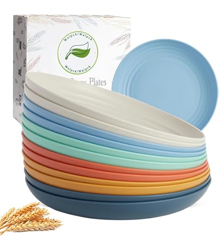 Vajilla Melamina Greenandlife Platos Llanos, Platos