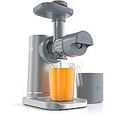 Ninja NeverClog Cold Press Juicer, Powerful Slow Juicer with Total Pulp Control, Countertop, Electric, 2 Pulp Functions, Dishwasher Safe, 2nd Generation, Steam Gray, JC151SL