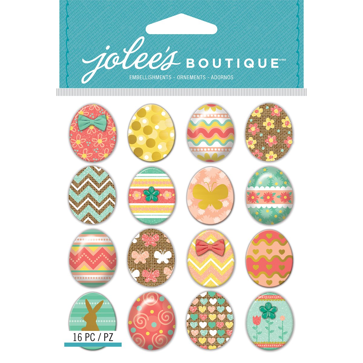 Jolees Boutique Dimensional Stickers, Multi-Colour, 15.24 x 10.16 x 0.45 cm