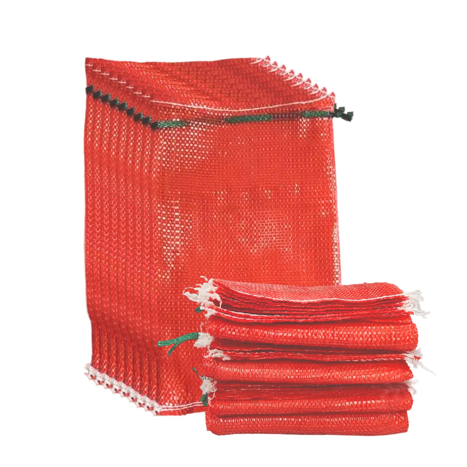 Photo 1 of 10 Pack Mesh Onion Bags, 14"×24" Reusable Vegetable Produce Bags 33LB with Drawstring for Onions Vegetables Crawfish Citrus Firewood