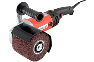 Handheld 1400W Metal Burnishing Machine, Electric Sander Polisher for Wood Stainless Steel Polishing with One Wheel, 8 Variab