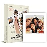 E-Paper Fridge Magnet Classic Plus, E-Ink Battery-Free Instant Photo Style Display, Wireless NFC Picture Frame, Phone-Controlled Acrylic Memo Board for Party/Travel/Home &amp; Gifts, Compatible iPhone 13 and Newer (White)