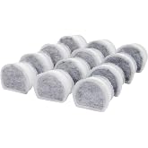 PetSafe Drinkwell Pet Fountain Replacement Carbon Filters, 12 Filters | Certified Fit for Drinkwell Fountains, 50% More Carbon Than Generic Brands, 2-4 Weeks Filtration per Filter