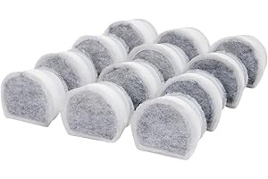 PetSafe Drinkwell Single Cell Carbon Replacement Filter, Dog and Cat Water Fountain Filters, 12 Pack White