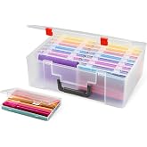 Amazon Basics 4" x 6" Photo Storage Case and Craft Organizer with 16 Inner Cases