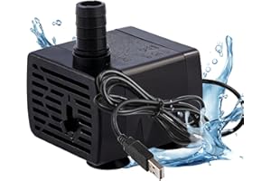 FRIRODSAY Small Fountain Pump 5W Submersible USB Pet Water Fountain Ultra Quiet Water Table Pump for Aquarium, Pond, Fish Tank, Hydroponics