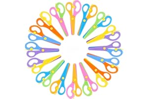 LOVESTOWN Kids Safety Scissors, 16 PCS Blunt Tip Toddler Scissors for Preschool Training, Anti-Pinch Design, Child Hand-Eye Coordination Development, Playdough Cutting Tools & Craft Activities