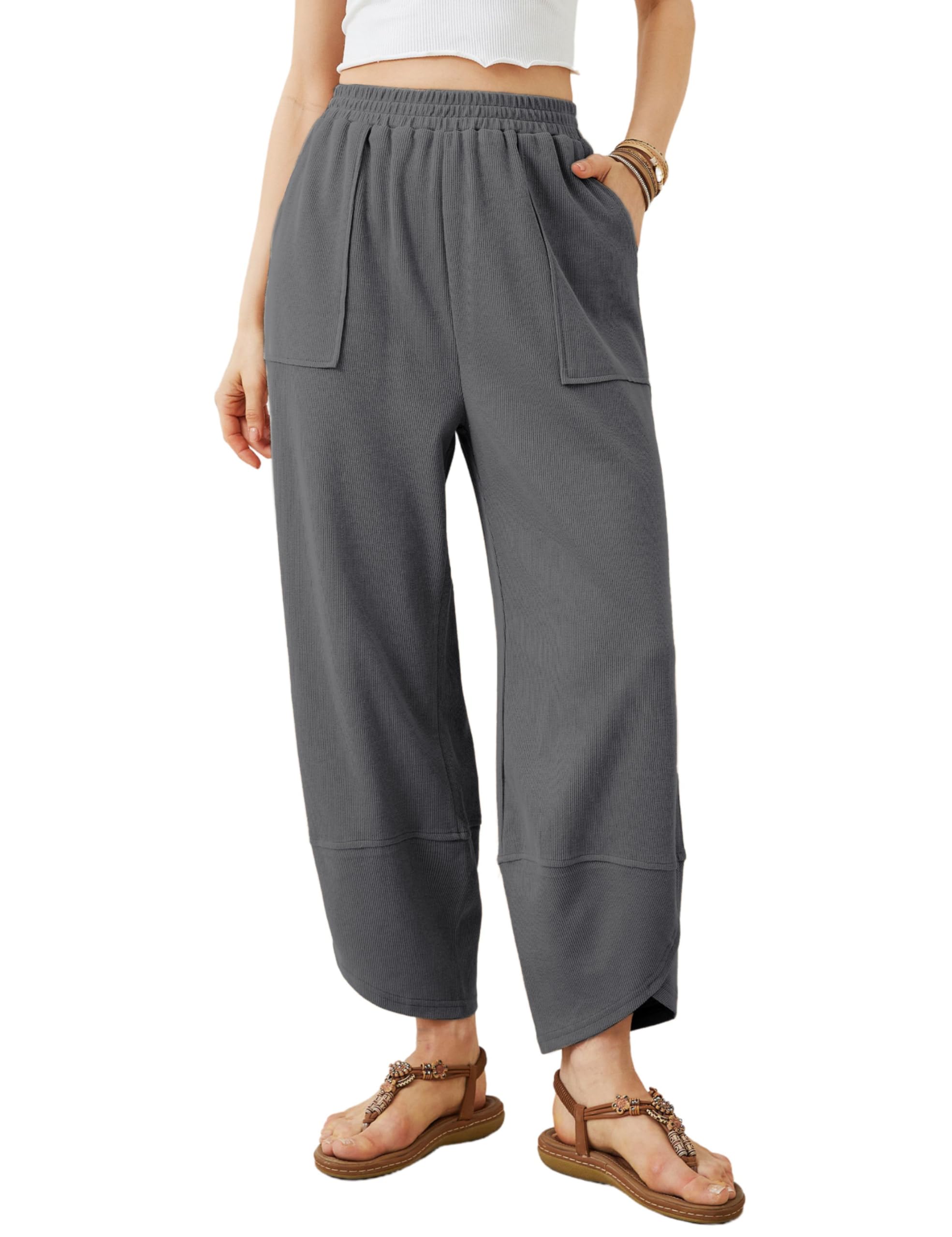 Xiaoxuemeng Womens Baggy Wide Leg Pants Casual