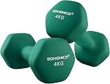 SONGMICS Set of 2 Dumbbells 4 kg Neoprene Non-Slip Green SYL68GN