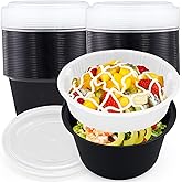 POPMISOLER 150 PCS Stackable Lunch Containers with Compartments, Reusable Salad Prep Containers - Microwave, Freezer & Dishwasher Safe