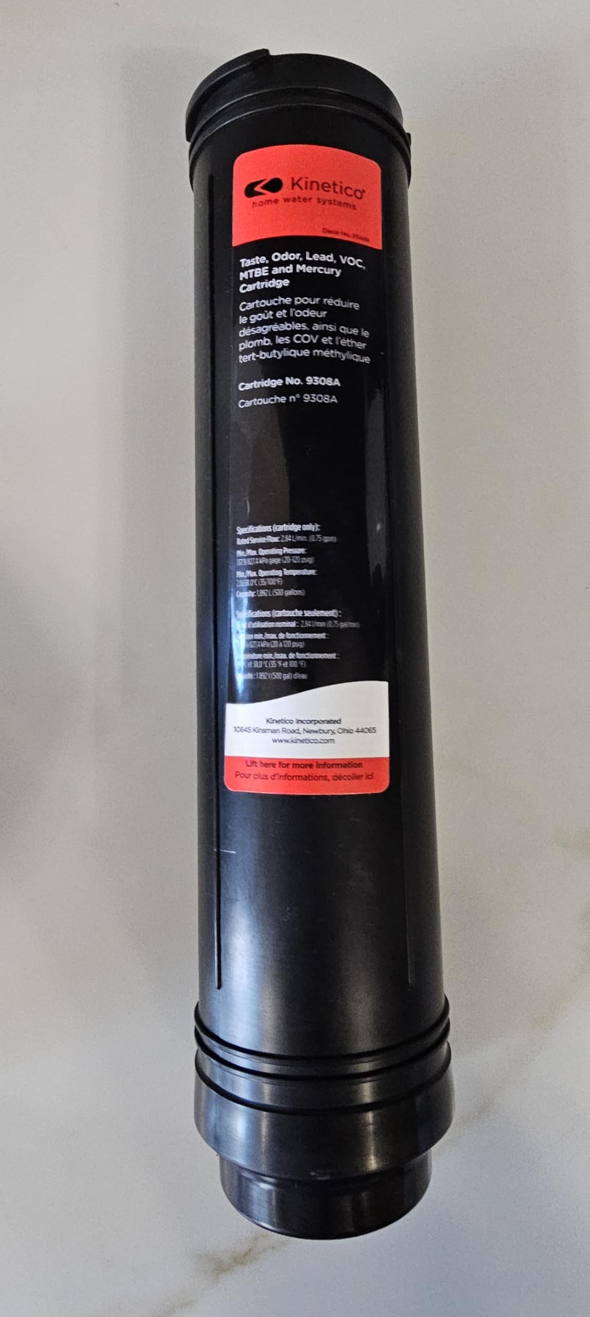 KINETICO AquaGuard Replacement Filter Cartridge, MAC7500 or 9308A