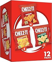 Cheez-It Cheese Crackers, Baked Snack Crackers, Lunch Snacks, Variety Pack, 12.1oz Box (12 Packs)