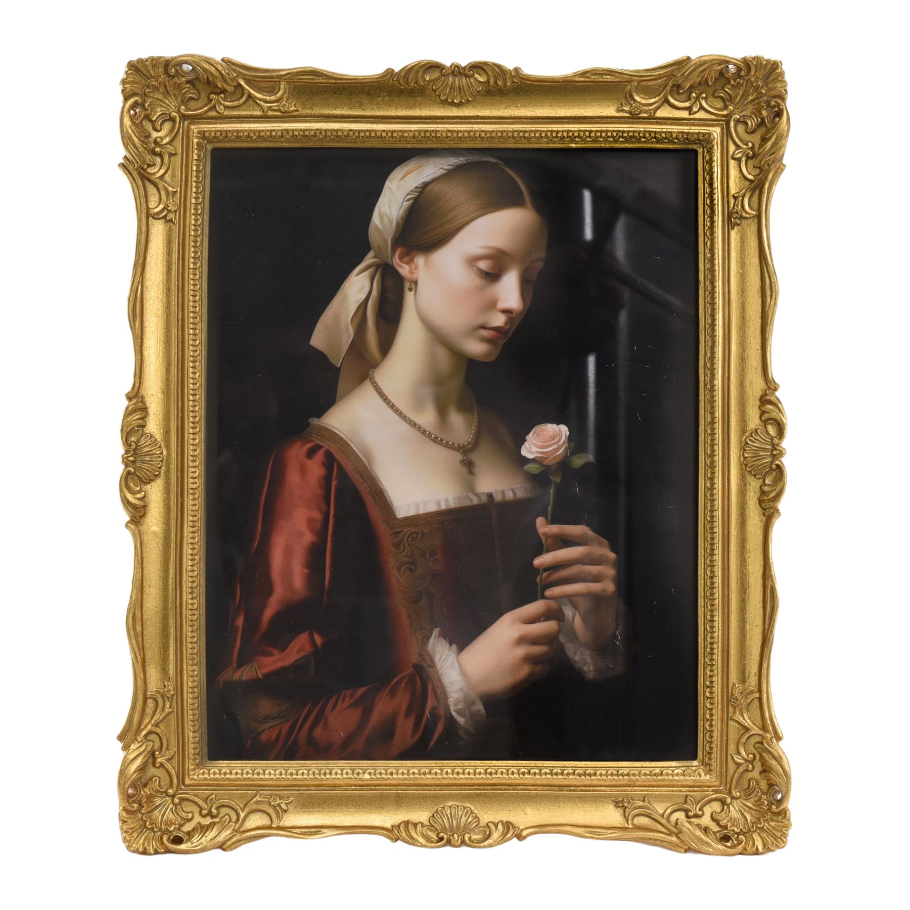 Photo 1 of ***IT CAN ONLY BE HANGED HORIZONTALLY *** Saysmile Vintage 8x10 Picture Frame Gold, Textured Antique Picture Frames with Embossed Flower Design, Ornate Frame for 8x10 Photo, Resin Antique Frames Tabletop & Wall Hanging, Home Decor