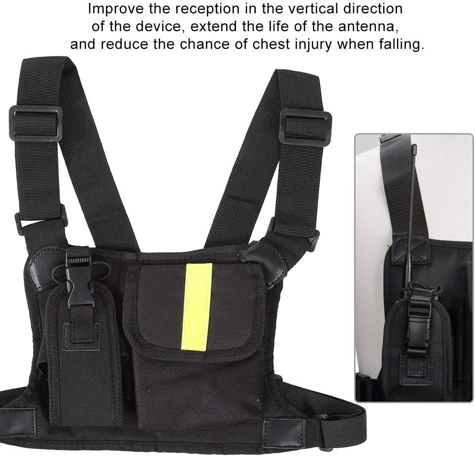 Tosuny Radio Chest Harness Chest Front Pack Pouch Holster Vest Rig Carry Case for WalkieTalkie Portable Adjustable Hands-Free Radio Carry Case Tools Assistant (Rescue Essentials) - Image 3