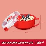 Sistema Microwave Breakfast Bowl 850 ml Red BPA Free view 2