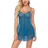 Avidlove Lace Babydoll Lingerie Sexy Mini Chemise Mesh Wedding Nightie Bridal Nightdress