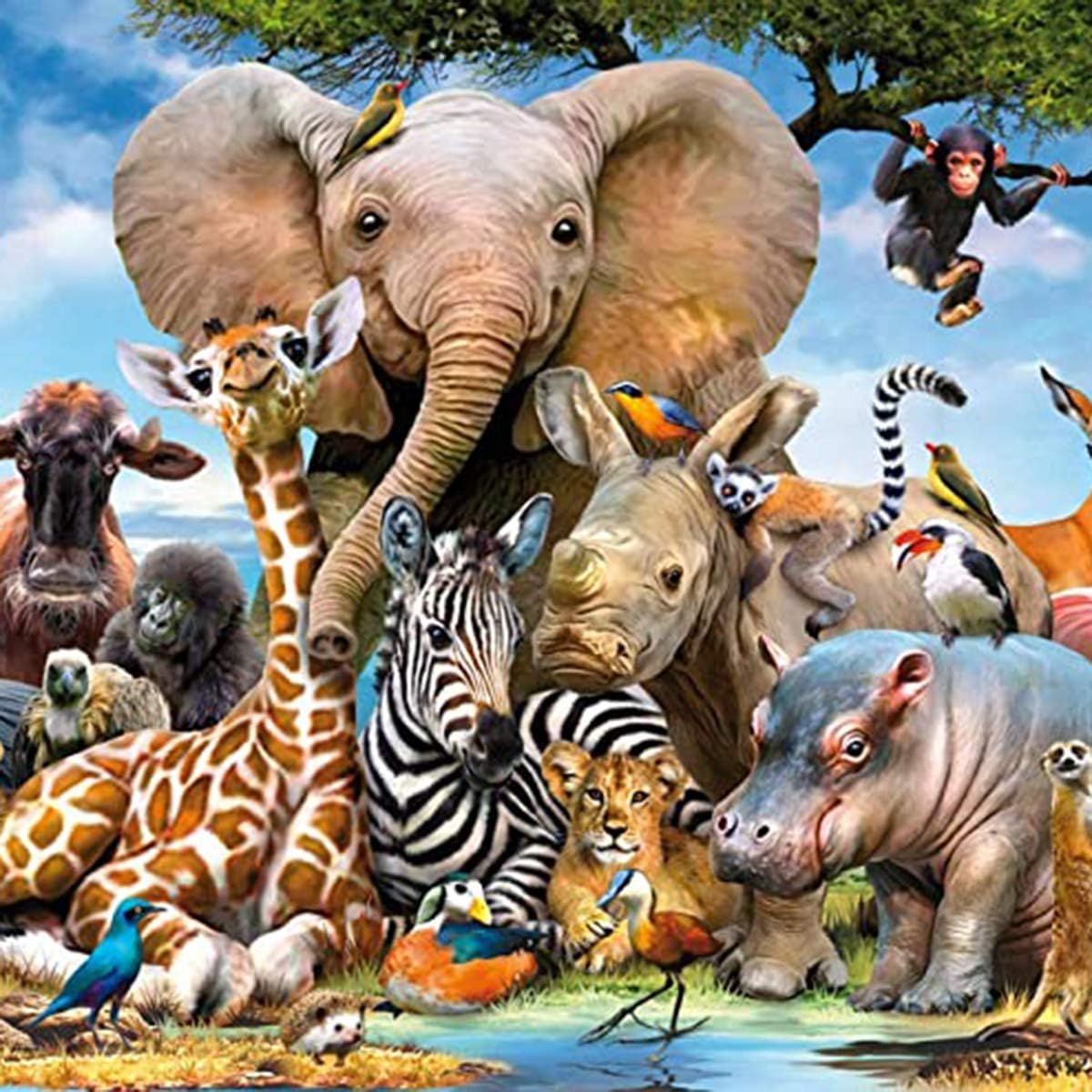 Ruijie 1000 Piece Wooden Puzzles for Adults Jigsaw Puzzle Size:38x26cm for adults/children Animal Story