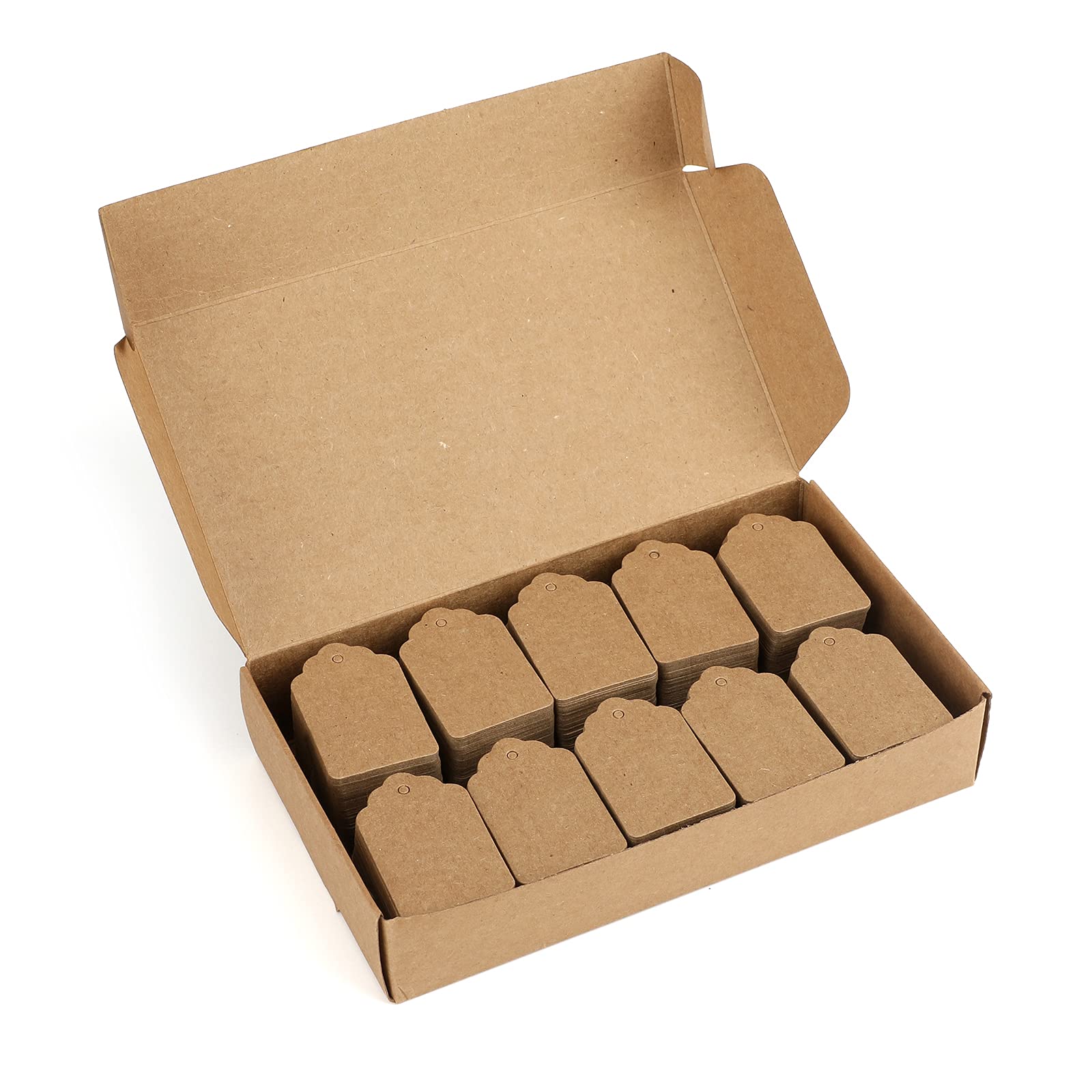 G2PLUS Brown Mini Blank Price Tags, 1000PCS Jewelry Marking Paper Labels, 3.2x5CM Small Pricing Tags for Jewelry & Clothes