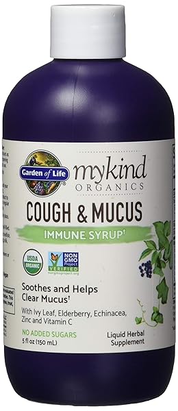 GARDEN OF LIFE ORGANIC MUCUS AND COUGH IMMUNE SYRUP, 5 FZ