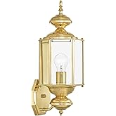 Livex Lighting 2006-02 Basics 1 Light PB Outdoor Wall Lantern, Polished Brass
