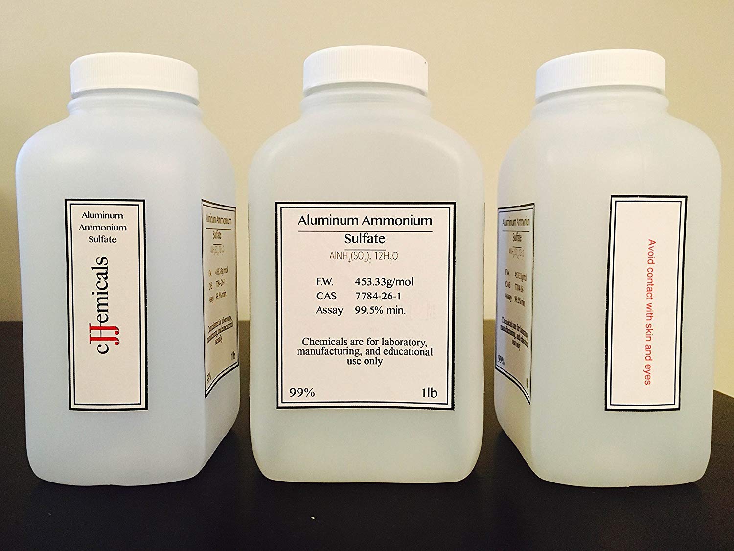 Aluminum Ammonium Sulfate Minimum 99.5 Pure! 1/2 Pound Bottle Amazon