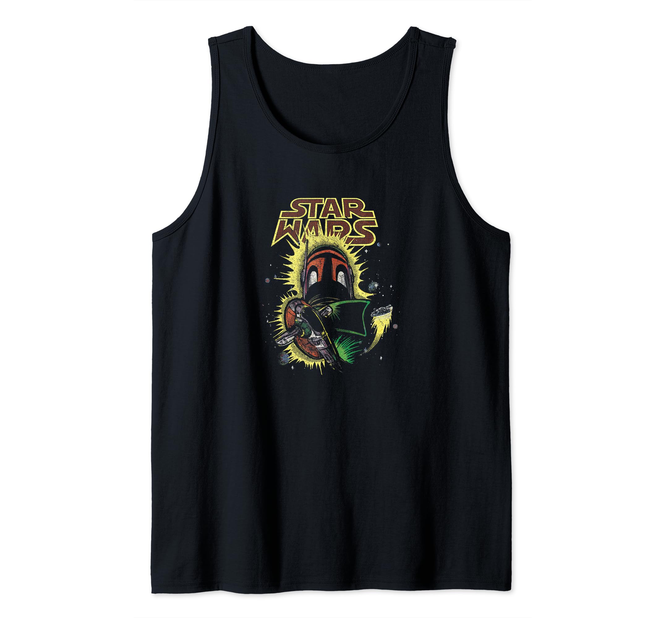 Star Wars Boba Fett Space Ship Evasion Bold Tank Top