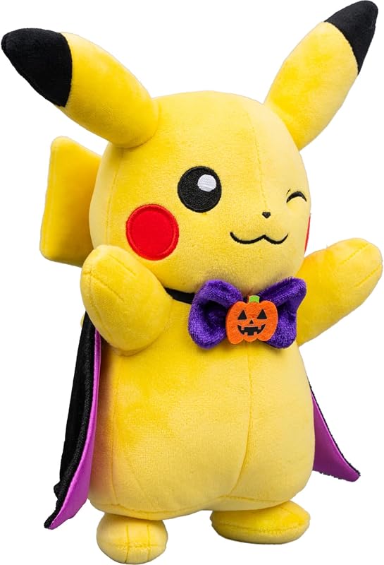 Pokémon Pikachu Plush with Spooky Cape - 20cm Plush with Unique Accessory