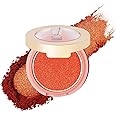 Oulac Luminisers Powdery Blusher for Cheeks Face Glow,Brighten Skin As Highlighter Makeup, Shimmer Blusher,Buildable and Vegan Cosmetics,4.8g F10 Tangerine Tango
